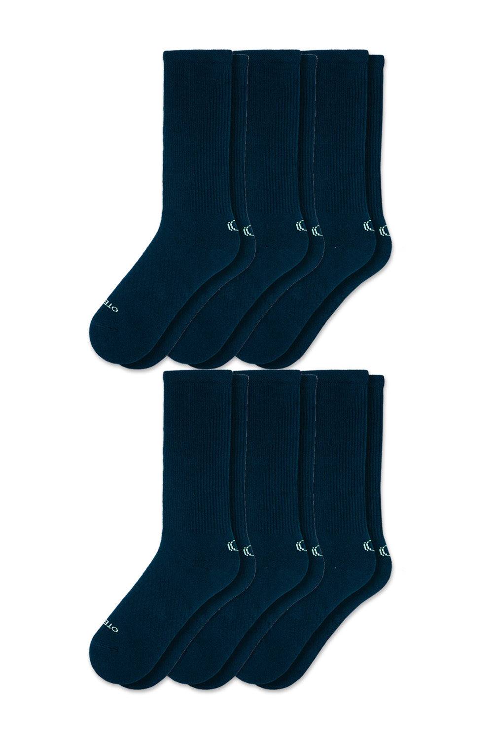 Basic crew Socks Strom Blue Pack of 6