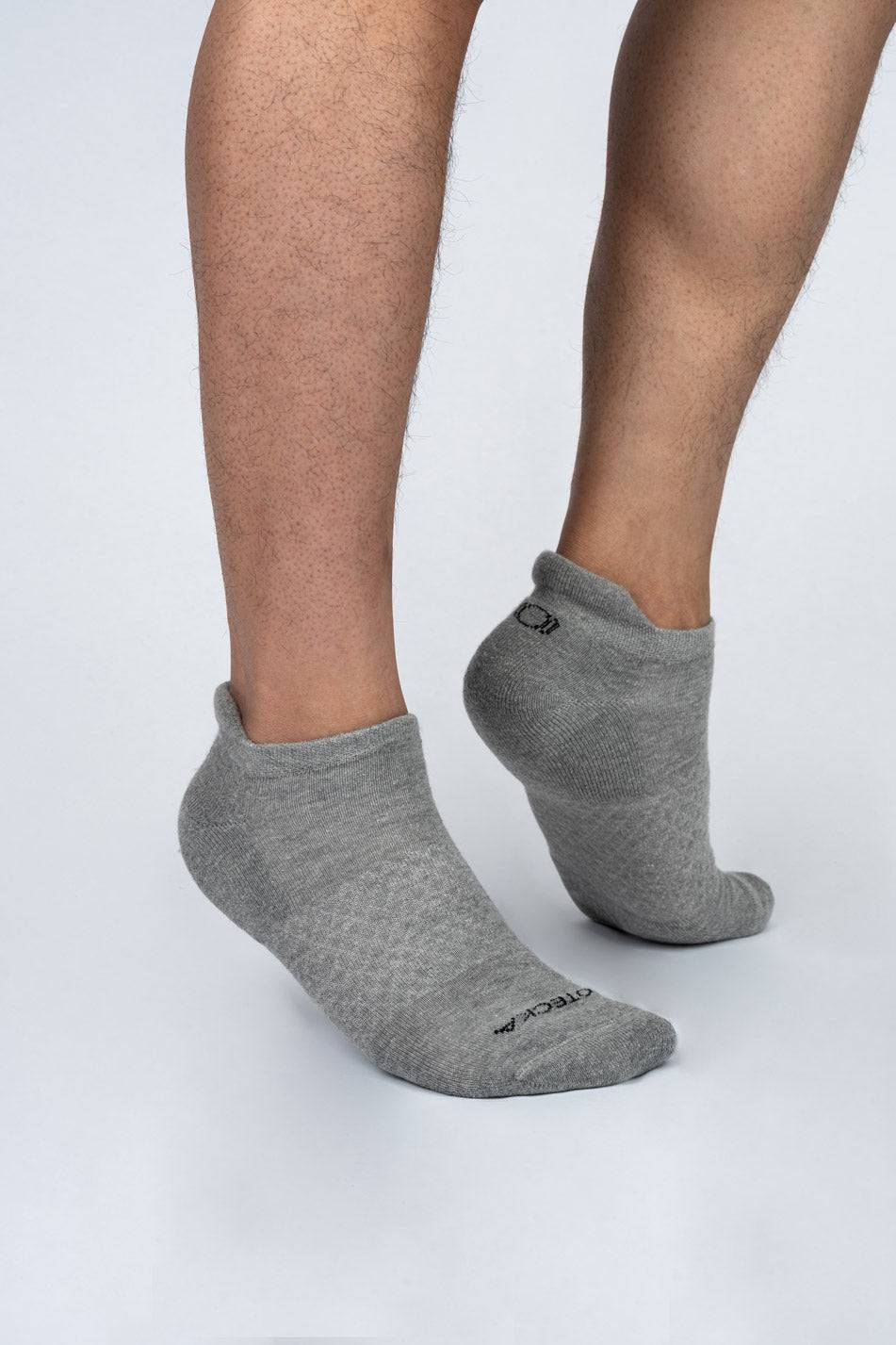 BASIC ANKLE SOCKS Heather Grey Pack of 3