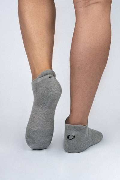 BASIC ANKLE SOCKS Heather Grey Pack of 3