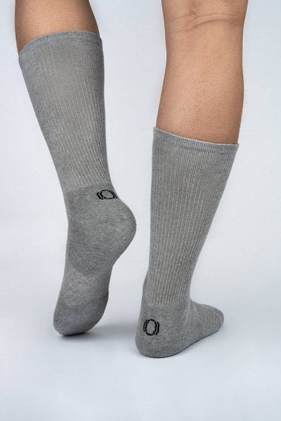 Basic Crew Socks Heather Grey Pack of 3