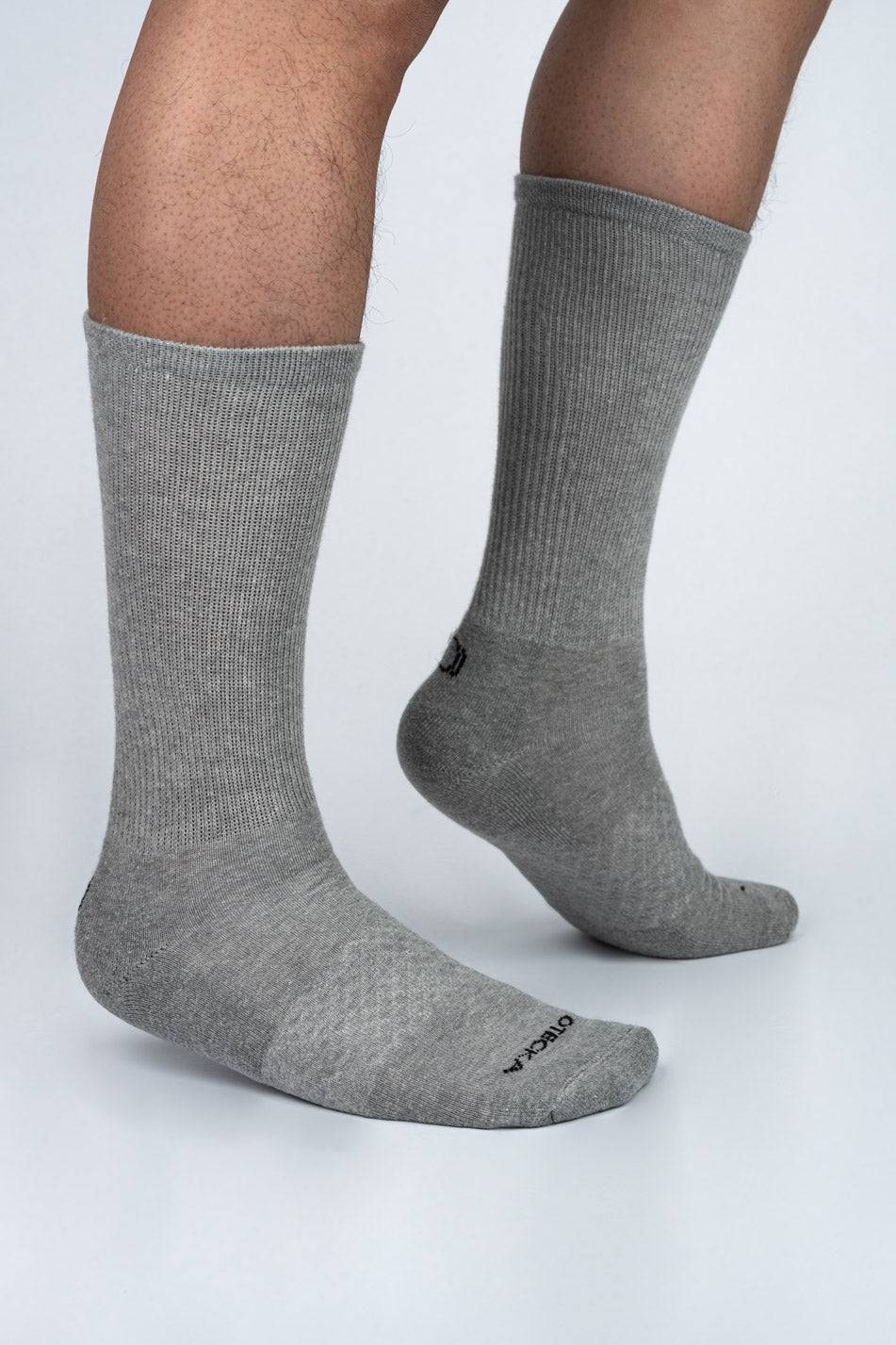 Basic Crew Socks Heather Grey Pack of 6