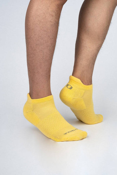 BASIC ANKLE SOCKS Yellow Pack of 3