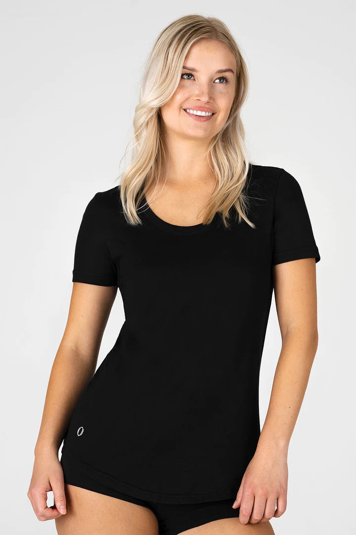 Scoop Neck True-T BLACK AND WHITE PACK OF 2